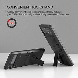 VRS Design QuickStand Active Samsung Galaxy Z Flip 3 5G Case Cover with Kickstand - Matte Black